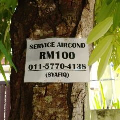 Service Aircon. RM100.